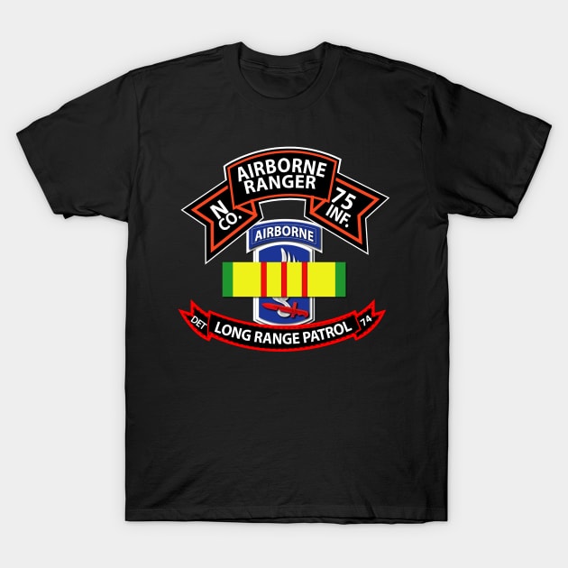 N Co 75th Ranger - 173rd Airborne Brigade - VN Ribbon - LRSD T-Shirt by twix123844